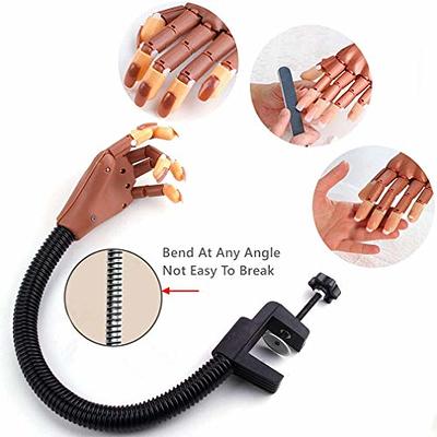 Veikmv Nail Training Practice Hand For Acrylic Nails Silicone Fake Hands To  Nail Practice Hand Model Filming Props - Showing Shelf - AliExpress