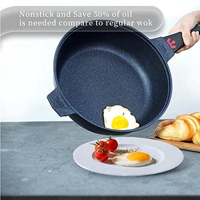 11 inch Non-Stick Frying Pan w/ Detachable Handle Lid Skillet Fit