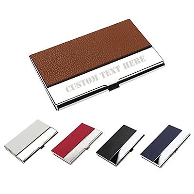 Personalized Leather Business Card Holder