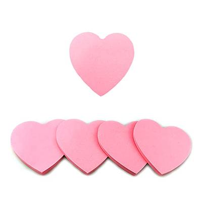 Saktopdeco 4 Pads Small Heart Sticky Notes Pink Sticky Notes Valentines  Sticky Notes for Women Self-Stick Memo Pads for Office School Home - Yahoo  Shopping