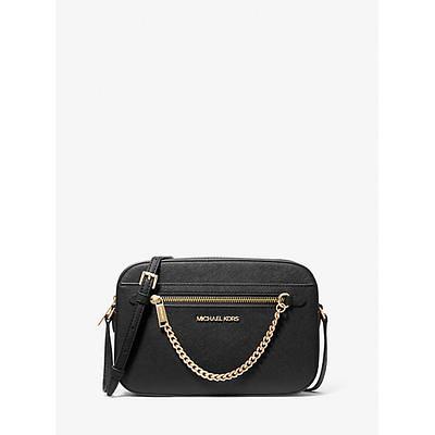 Michael Kors Kris Small Pebbled Leather Satchel Crossbody Bag Black