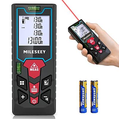  Laser Tape Measure - 165Ft Laser Measurement Tool Ft/In/M Unit  Switching, High Accuracy Digital Tape Measure with Backlit LCD and 2 Bubble  Levels, Waterproof Laser Measure Distance, Area, Volume (50m) 