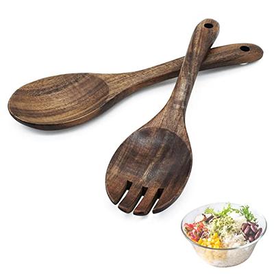 1pc Wooden Cooking Spatula & 1pc Rice Paddle Spoon