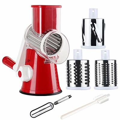 VEVOR Rotary Cheese Grater, Zinc Alloy Rotary Vegetable Mandoline