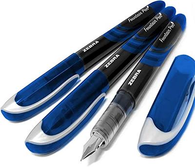 ZEBRA Fuente - Disposable Fountain Pen - Blue Ink - Pack of 3 - Yahoo  Shopping
