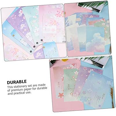 100 Stationery Writing Paper, with Cute Floral Designs Perfect for