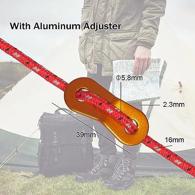 Acenilen 6 Pack Reflective Guyline Tent Rope with Aluminum Adjuster, Tent  Kit for Camping Tent & Hiking Accessories - 4mm Thick and 4 Metre Length -  Yahoo Shopping