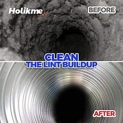 Holikme 30 Feet Dryer Vent Cleaner Kit,Flexible Lint Brush with Drill  Attachment, Extends Up to 30 Feet for Easy Cleaning, Synthetic Brush Head,  Use