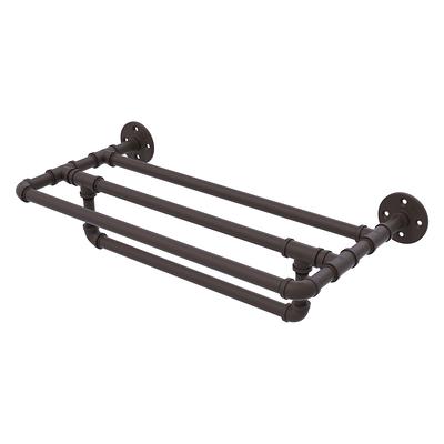 Allied Brass Pipeline 30-in Oil Rubbed Bronze Wall Mount Double