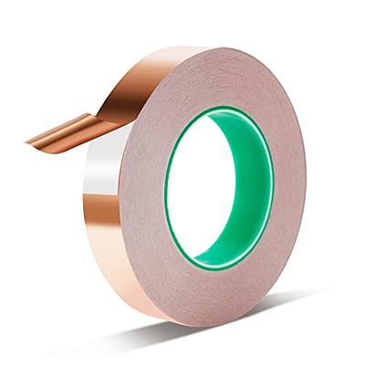 Copper Foil Tape (2inch X 33 FT) with Dual Conductive Adhesive for Guitar  and EMI Shielding, Electrical Repairs, Crafts, Garden, Stained Glass, Paper  Circuits, Soldering, Grounding