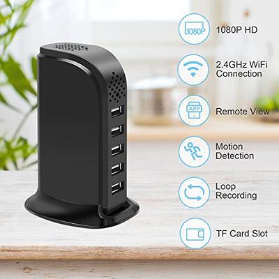 WiFi USB Charger Hidden Camera, Indoor Security Spy Camera with 1080P HD  Video Recording, APP Remote View, Motion Detection Alarm Push, 5-Port USB  Charging Station, Secret Nanny Cam for Home/Office - Yahoo