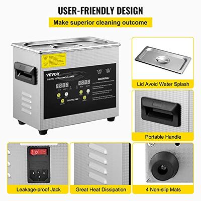 VEVOR Industrial Ultrasonic Cleaner with Digital Timer and Heater 40 kHz Ultrasonic Cleaner 30 Liter for Cleaning