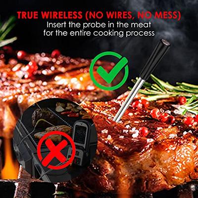 Wireless Meat Thermometer Bluetooth Unlimited Range Thermometer Digital  Meat Thermometer Wireless for Remote Monitoring Kitchen BBQ Oven Smoker  Grill Rotisserie - Yahoo Shopping
