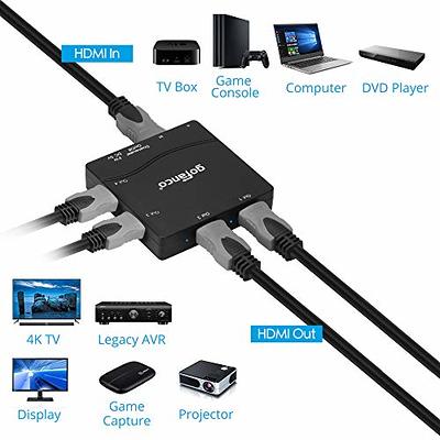  NEWCARE 4K HDMI Splitter 1 in 3 Out 【with 3.9 FT HDMI Cable】,  1×3 HDMI Splitter Support 4Kx2K, 1080P, 3D, HDR, DTS/Doby-TrueHD for Xbox  PS5/4 Roku Blu-Ray Player Apple TV,NOT Support