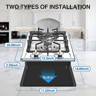 Tempered Glass Gas Countertop Stove, Drop-in Gas Cooktop 1 Burner, Gas  Stove Top for Home Kitchen Apartments Outdoor, Easy to Clean