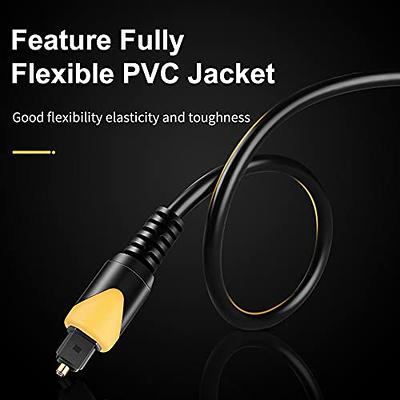 ZEXMTE 6FT Optical Audio Cable, Fiber Optic Cable, 24K Gold-Plated  Ultra-Durability Audio Cable, Slim Optical Cable Digital Audio Cable for  Home Theater, Sound Bar, TV, PS4, Xbox - Yahoo Shopping