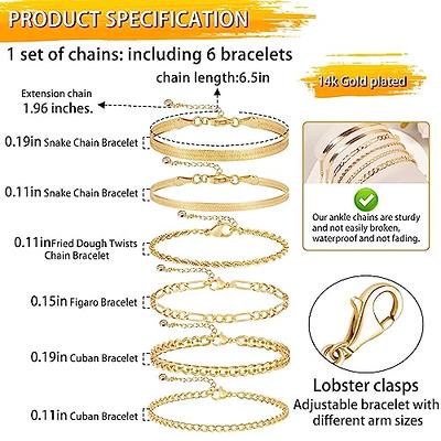  JECOMY 14K Gold Plated Layered Necklaces For Women