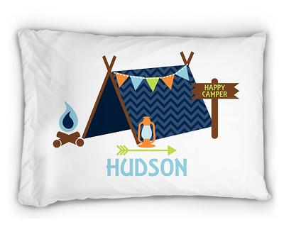 Happy Camper Personalized Class A Motorhome Pillowcase Red and White Custom Motor Home Pillow Case Camping Pillowcase Personalized Gift