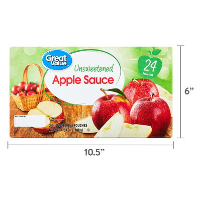 Great Value Unsweetened Applesauce, 3.2 oz, 24 Pouches - Yahoo