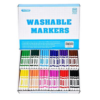 Crayola Fine Line Markers Bulk, 12 Marker Packs with 10 Colors, School Supplies