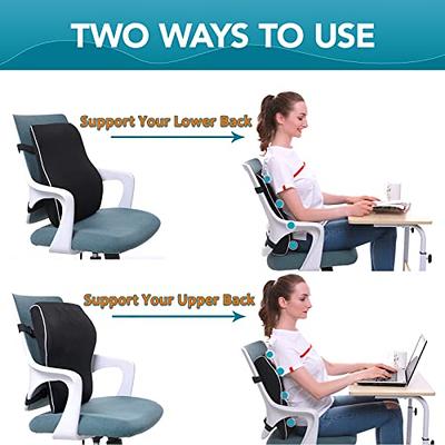 Vive Lumbar Roll - Cushion Support Pillow for Lower Back Pain Relief in Car