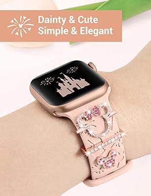  6 Packs Cartoon Engraved Bands Compatible with Apple Watch Band  40mm 38mm 44mm 45mm 49mm 42mm Women, Designer Silicone Cute Soft Strap for Apple  Watch Ultra 2 iWatch Series 9 8