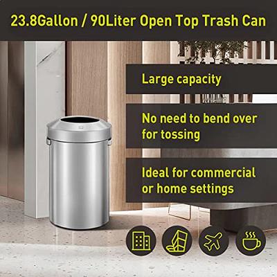commercial outdoor stainless steel trash can, garbage can
