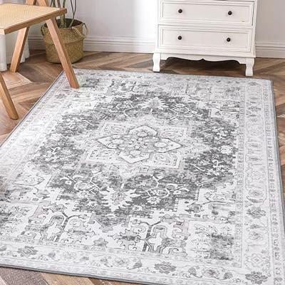  Area Rug Living Room Rugs: 3x5 Indoor Abstract Soft Fluffy Pile  Large Carpet with Low Shaggy for Bedroom Dining Room Home Office Decor  Under Kitchen Table Washable - Gray/Blue : Home