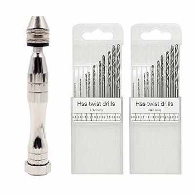 Mini Hand Drill for Arts and Crafts,Mini Electric Drill Set 0.7-1.2 mm Pin  Vise Hand Drill with Drill Bits and Wrench DIY Jewelry Pendant Crafts