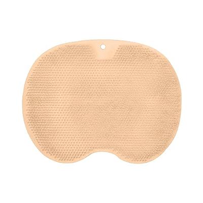 Non Slip Round Bathroom Mat Silicone Shower Bath Foot Cleaning Brush  Massage Rug