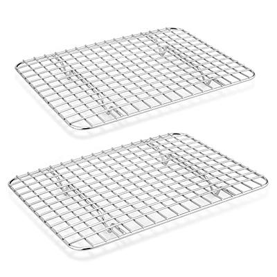 P&P Chef Extra Large Baking Sheet and Cooking Rack Set, Stainless Steel Cookie Half Sheet Pan with Grill Rack, Rectangle