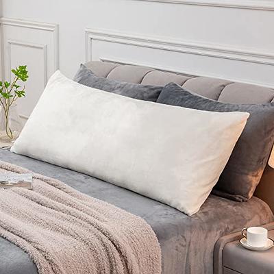 XeGe Soft Plush Body Pillow Cover, 20x54 Big Fluffy Body Pillowcase, Boho  Faux Fur Fuzzy Long Decorative Pillow Sham for Bedroom Sofa Couch, Solid