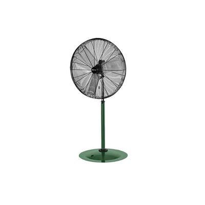 Comfort Zone 30” High-Velocity 3-Speed Industrial Pedestal Fan with  Aluminum Blades and Adjustable Height, Black