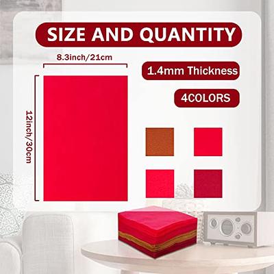 Jtnohx Soft Felt Sheets, 1.4mm Thick Craft Felt, 8x12 Red Felt Fabric  Squares, 4 Colors 40 Pieces Color Felt for Craft DIY Project (Red Series) -  Yahoo Shopping