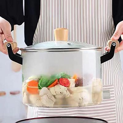 3Pcs Home Soup Pot Enamel Stew Pot Flat Bottom Pot Cooking Stew Pot Instant