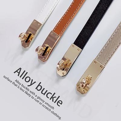 Retro Gold Buckle Women Belt Skinny Thin Waist Belts For Lady