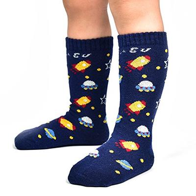 6 Pairs Toddler Boy Non Slip Grip Socks Knee High Socks Cotton