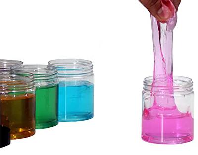 12-Pack 120ml Clear Plastic Slime Jars with Lids, Refillable Empty