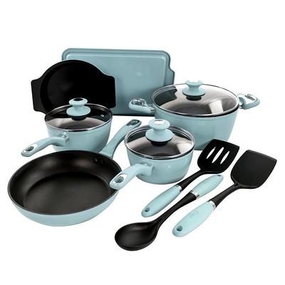 Oster Two Piece Non Stick Aluminum Frying Pan Set