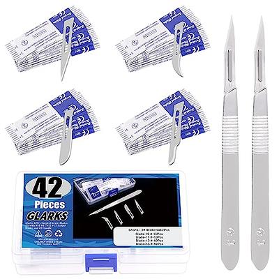 Surgical Grade Blades #11 10pcs Sterile with #3 Scalpel Knife Handle for  Biology Lab Anatomy, Practicing Cutting, Medical Student, Sculpting