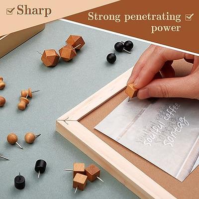 50 Pcs Black Push Pins Thumb Tacks for Wall Hangings Plastic