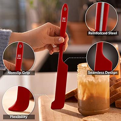 DI ORO Silicone Jar Spatulas for Scraping - Rubber Spatulas Silicone Heat  Resistant - Kitchen Spatulas Nonstick Cookware Safe - Silicone Utensil Set  for Blenders, Mixing, Baking, & Makeup (5pc, Red) - Yahoo Shopping