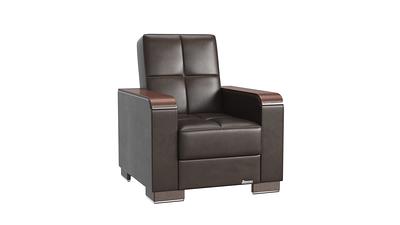 Ottomanson Recliner Chair for Adults, Brown, Easy Assembly, Living