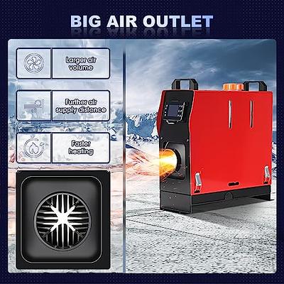 car heating diesel heater 12V 24V 8KW Car Parking Heater All In One Heater  With LCD Screen APP Remote Control,For Car Truck RV Diesel Heater (Red 8KW