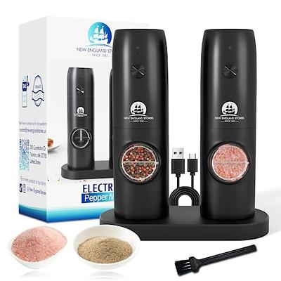 USB Rechargeable Electric Salt Pepper Grinder Mill Set Stainless Steel  Gravity Sensor Pepper Grinder - Yahoo Shopping