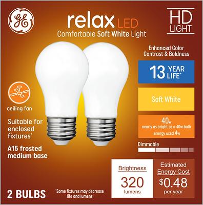 Ge 2pk Equivalent Relax Led Hd Light Bulbs Soft White : Target