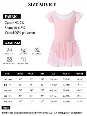 Gorchnc Dance Leotard for Girls Toddler Ballet Leotards with Skirt