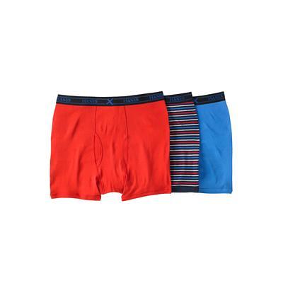 Men's Big & Tall Hanes® FreshIQ® X-Temp® Comfort Cool ® Boxer Briefs 3-Pack  by Hanes in Blue Red Multi (Size 7XL) - Yahoo Shopping