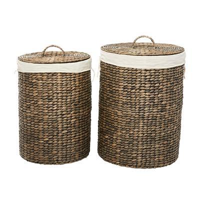 StyleWell Kids Scalloped Wicker Storage Baskets (Set of 2), Brown