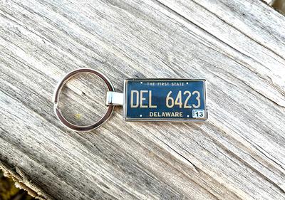 NumberPlateKeyring Personalised Louisiana License Plate Keychain, Mini Plate Copy